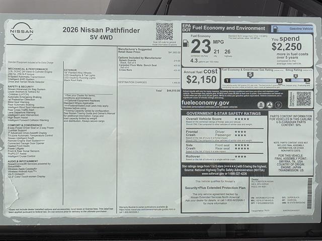2026 Nissan Pathfinder SV