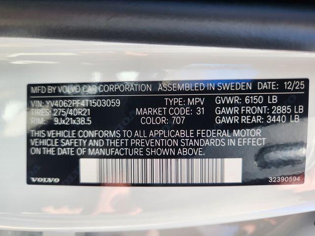 2026 Volvo XC90 Ultra, B6 AWD Gas (mild hybrid), Gasoline, Bright, 7 Seats