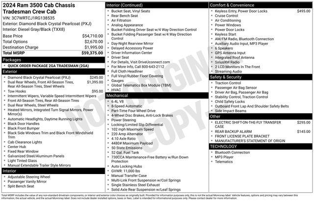 2024 Ram 3500 Tradesman/SLT/Laramie/Limited
