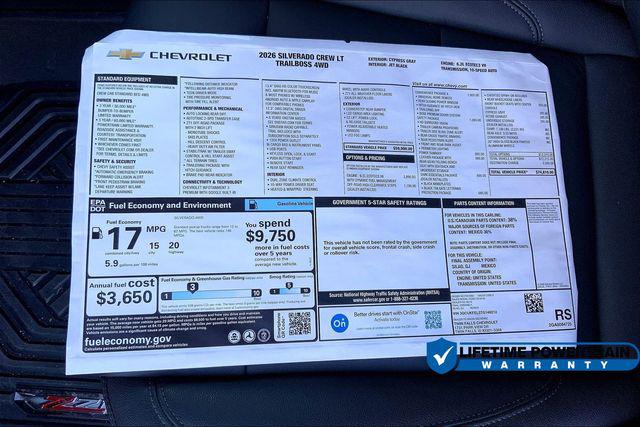 2026 Chevrolet Silverado 1500 4WD Crew Cab Standard Bed LT Trail Boss