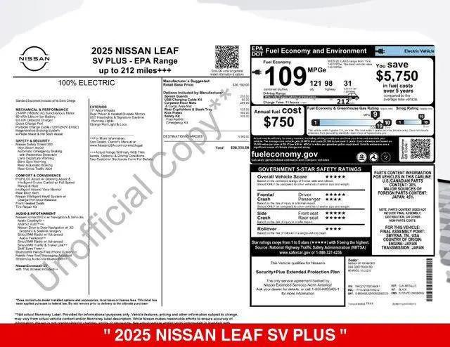 2025 Nissan LEAF SV PLUS