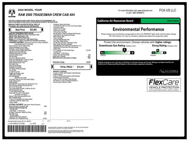 2026 Ram 2500 Tradesman Crew Cab 4x4 64 Box