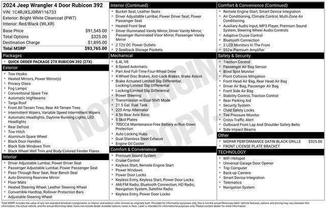 2024 Jeep Wrangler 4-Door Rubicon 392 4x4