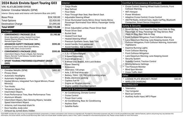 2024 Buick NV Sport Touring FWD
