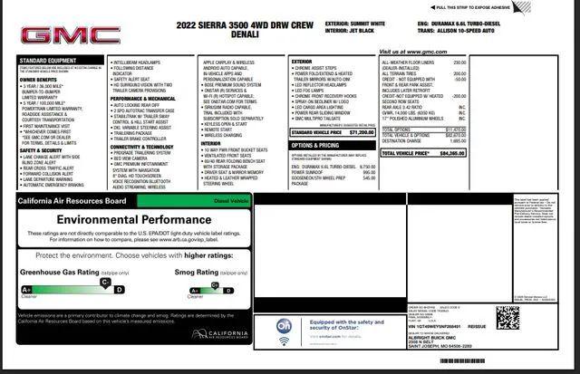 2022 GMC Sierra 3500HD 4WD Crew Cab Long Bed Denali