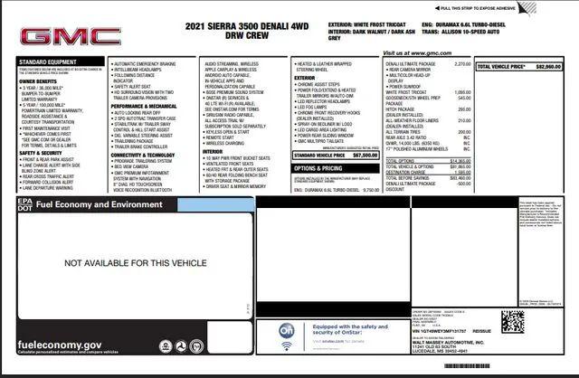 2021 GMC Sierra 3500HD 4WD Crew Cab Long Bed Denali
