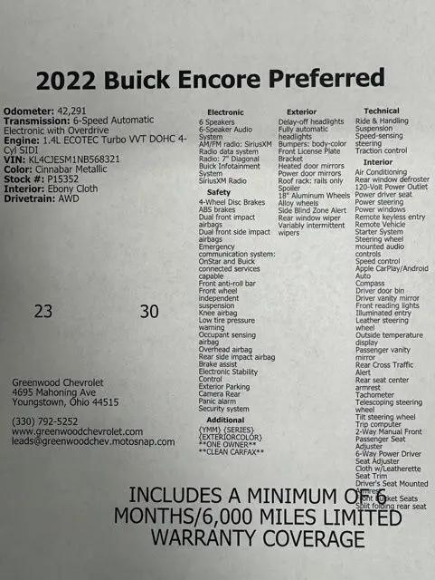 2022 Buick Encore AWD Preferred