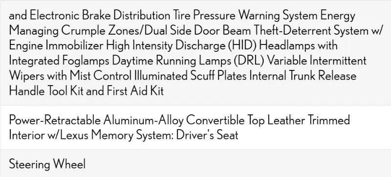2005 Lexus SC 430 SC 430