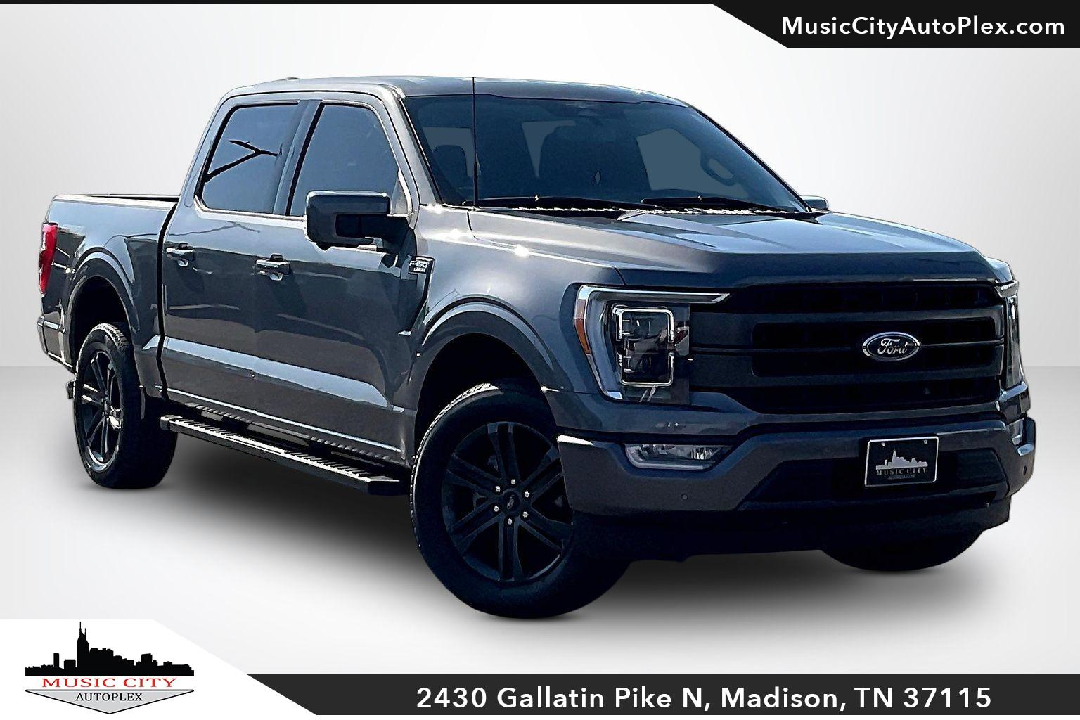 Gray (CARBONIZED GREY METALLIC) 2023 Ford F-150 Lariat SuperCrew 4WD Pickup Truck Four-Wheel Drive Automatic