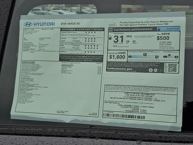 2026 Hyundai Venue SE