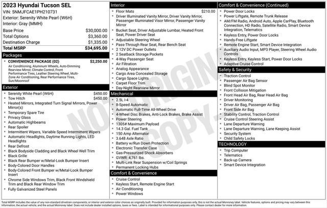 2023 Hyundai Tucson SEL