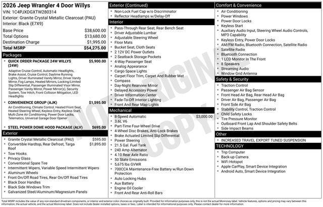 2026 Jeep Wrangler Willys