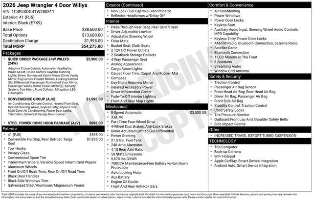 2026 Jeep Wrangler Willys