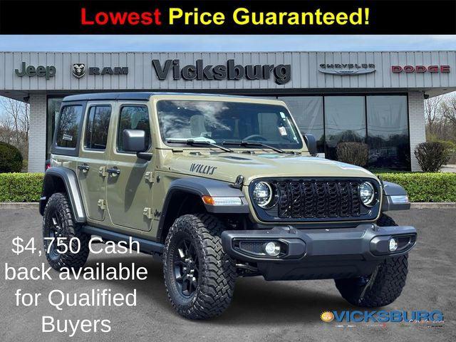 2026 Jeep Wrangler 4-Door Willys 4x4 for sale in Vicksburg, MI