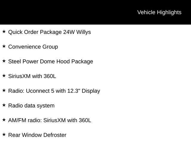 2026 Jeep Wrangler WRANGLER 4-DOOR WILLYS 2026 Jeep Wrangler WRANGLER 4-DOOR WILLYS