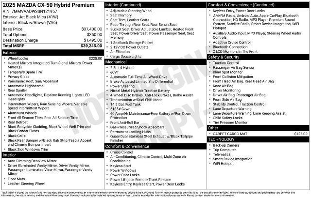 2025 Mazda CX-50 Hybrid Premium Package