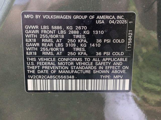 2025 Volkswagen Atlas 2.0T Peak Edition