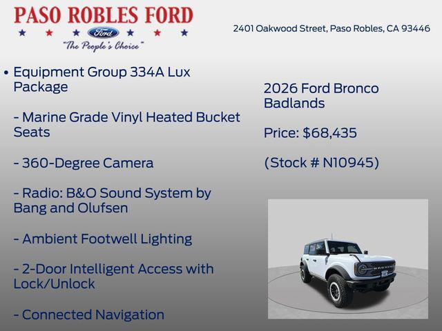 2026 Ford Bronco Badlands