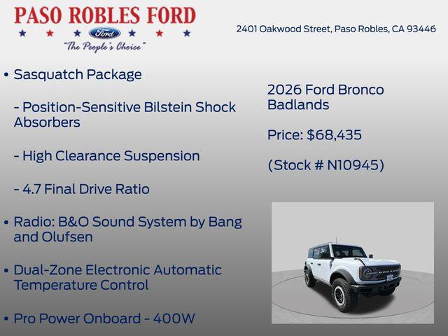2026 Ford Bronco Badlands