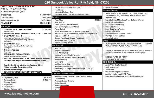 2022 GMC Sierra 2500HD 4WD Crew Cab Standard Bed Denali