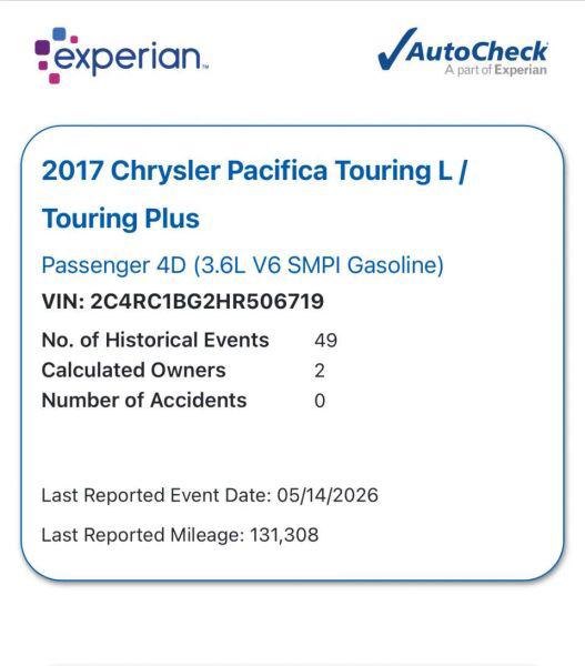2017 Chrysler Pacifica Touring-L