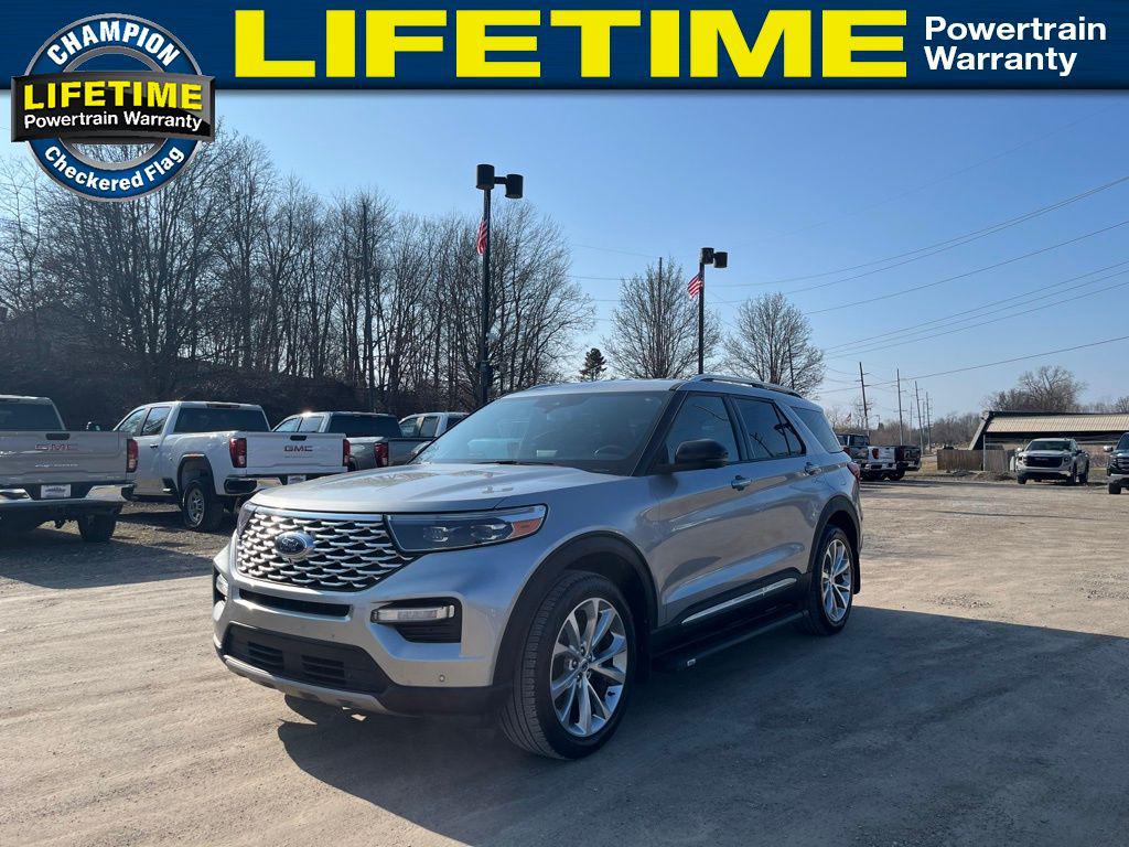 Iconic Silver Metallic 2021 Ford Explorer Platinum AWD SUV / Crossover All-Wheel Drive Automatic