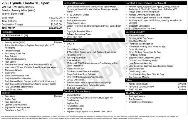 2025 Hyundai Elantra SEL Sport for sale in Olive Branch, MS