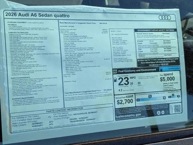 2026 Audi A6 Premium Plus quattro S tronic