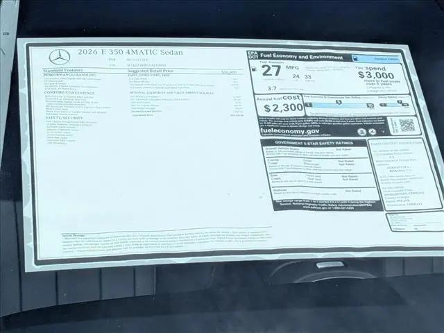 2026 Mercedes-Benz E 350 E 350