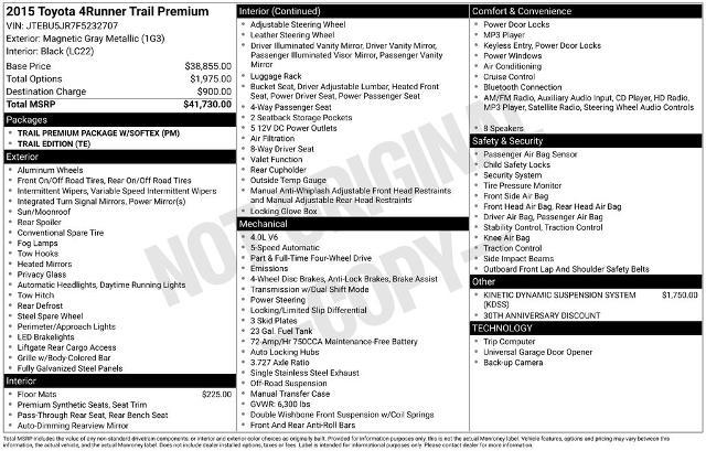 2015 Toyota 4Runner Trail Premium