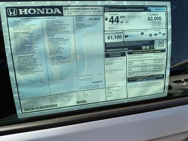 2026 Honda Accord Sedan Sport-L