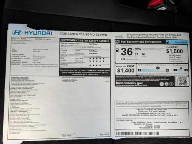 2026 Hyundai Santa Fe Hybrid SE