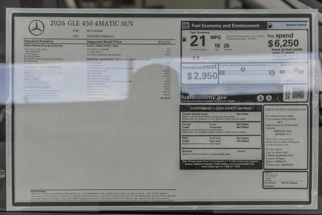 2026 Mercedes-Benz GLE GLE 450 4MATIC
