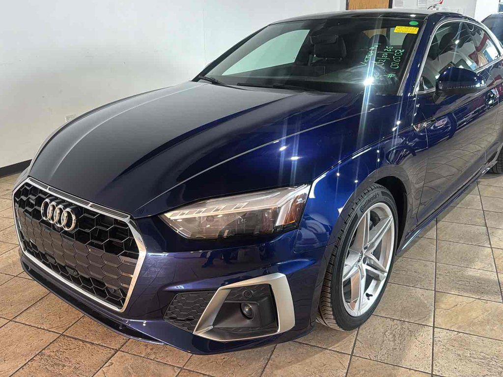 Navarra Blue Metallic 2022 Audi A5 quattro Premium Plus S Line 45 TFSI Coupe AWD Coupe All-Wheel Drive Automatic