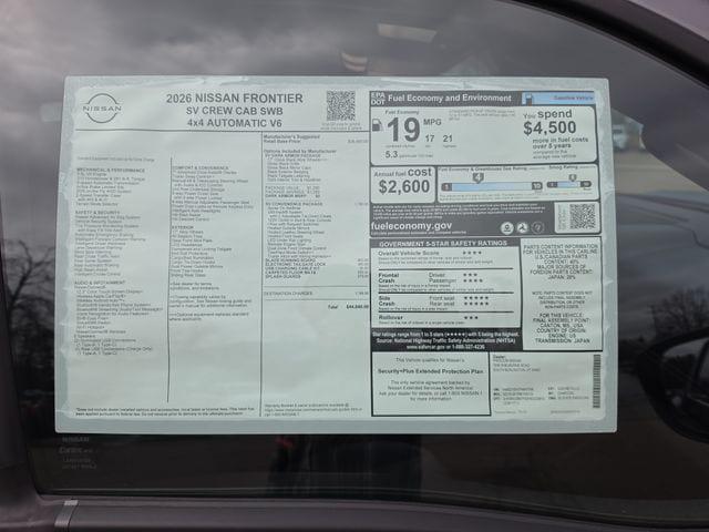 2026 Nissan Frontier Crew Cab SV 4x4