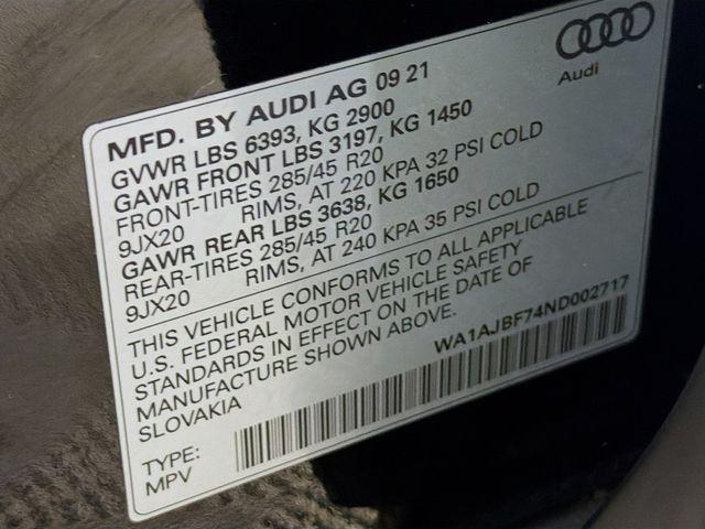 2022 Audi Q7 Premium 45 TFSI quattro Tiptronic