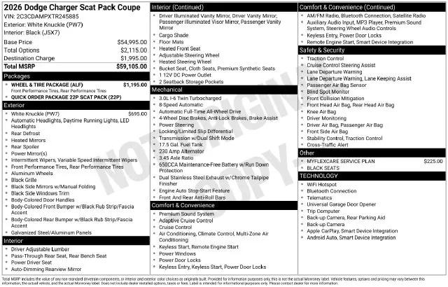 2026 Dodge Charger Scat Pack 2-Door AWD