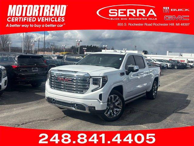Summit White 2024 GMC Sierra 1500 Denali Crew Cab 4WD Pickup Truck Four-Wheel Drive Automatic
