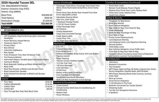 2026 Hyundai Tucson SEL