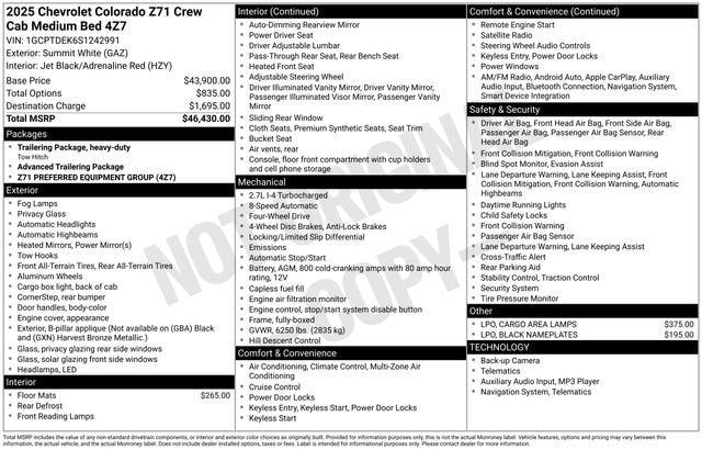 2025 Chevrolet Colorado 4WD Z71