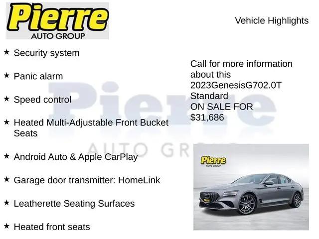 2023 Genesis G70 2.0T RWD
