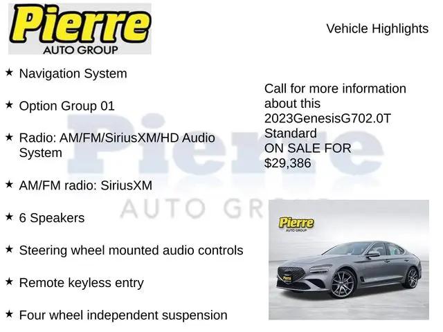2023 Genesis G70 2.0T RWD