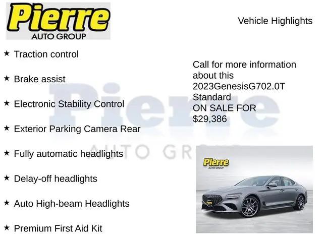 2023 Genesis G70 2.0T RWD
