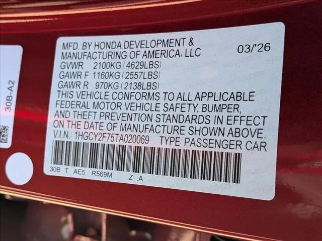 2026 Honda Accord Sedan Sport-L