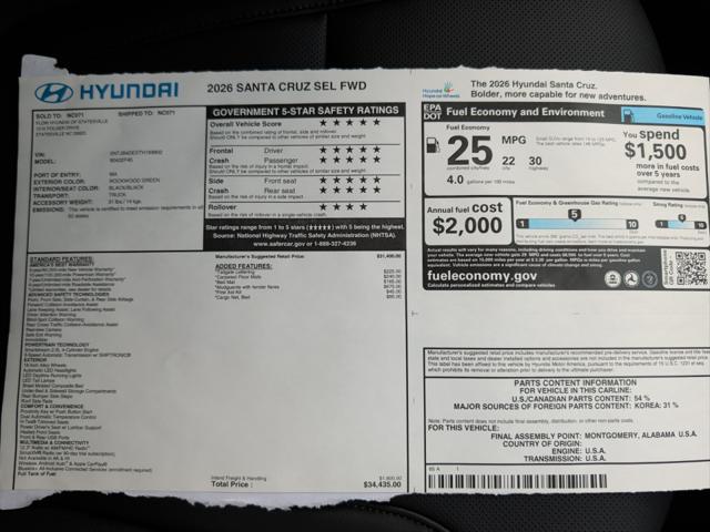 2026 Hyundai Santa Cruz SEL