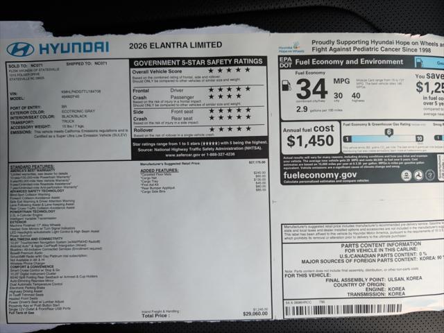 2026 Hyundai Elantra Limited