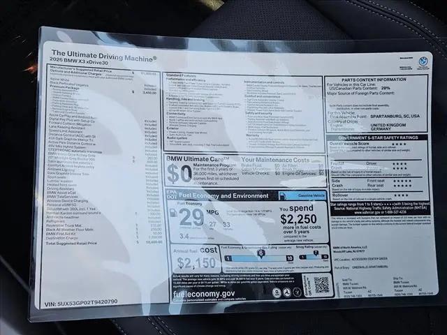 2026 BMW X3 30 xDrive
