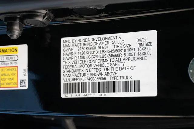 2025 Honda Ridgeline TrailSport+