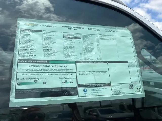 2025 Chevrolet Express Cargo Van RWD 3500 Extended Wheelbase WT