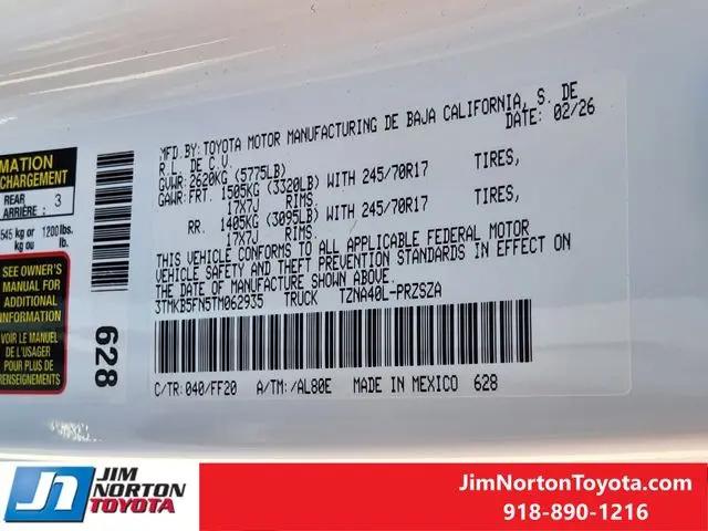 2026 Toyota Tacoma SR5